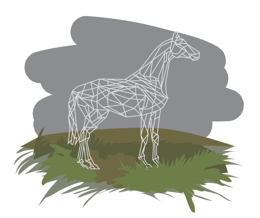 illustration autoroute sculpture cheval