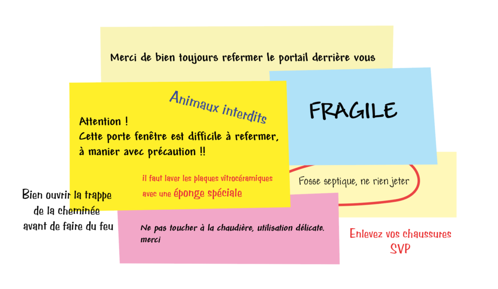 illustration consignes maison de location