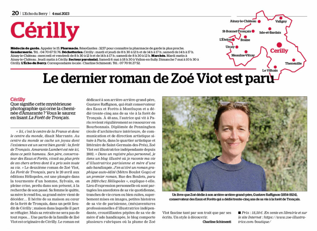 Article présentant le deuxième roman de Zoé Viot, la Forêt de Tronçais