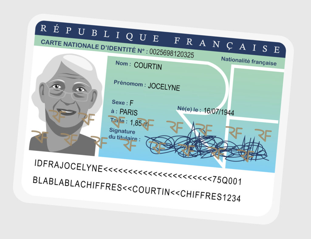 illustration carte d'identité volée